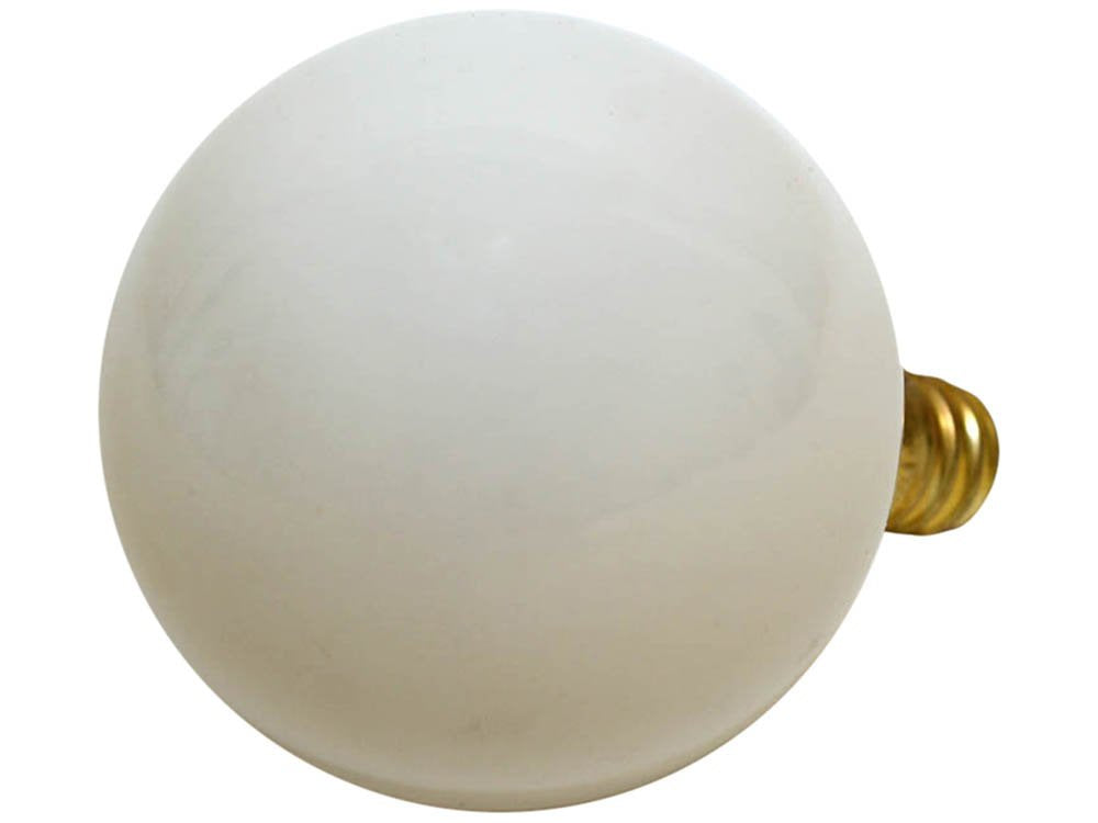 Bulbrite Incandescent G16.5 Candelabra Screw Base (E12) Light Bulb, 15 Watt, White