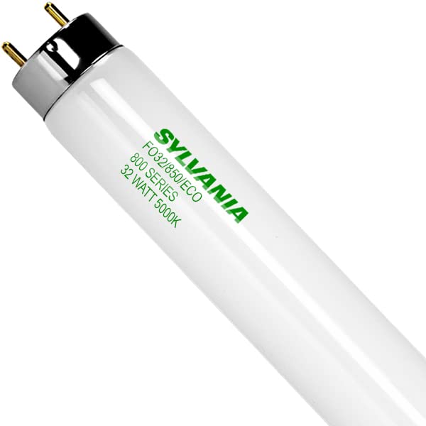 LEDVANCE FO32/850/ECO T8 Fluorescent Tube Light Bulb - 32W, 5000K, 12 Pack, Model 22641