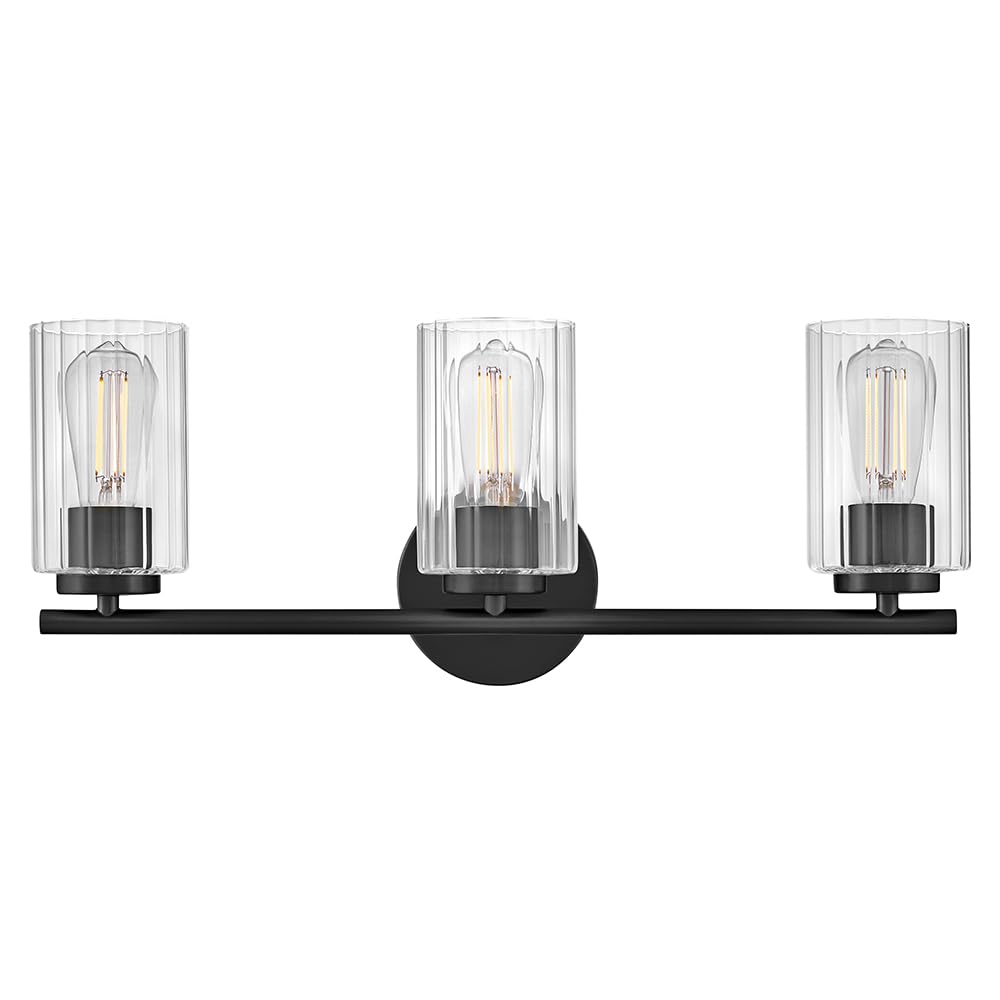 Lark Leta Medium Three Light Vanity, Black