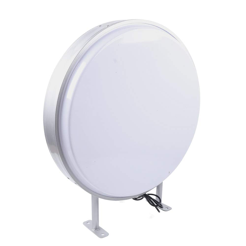 FLYHERO Round LED Signs Double Sided Outdoor Light Box 24in (60CM) White Aluminum for Retail Advertising, Pub, Bar, Hotel