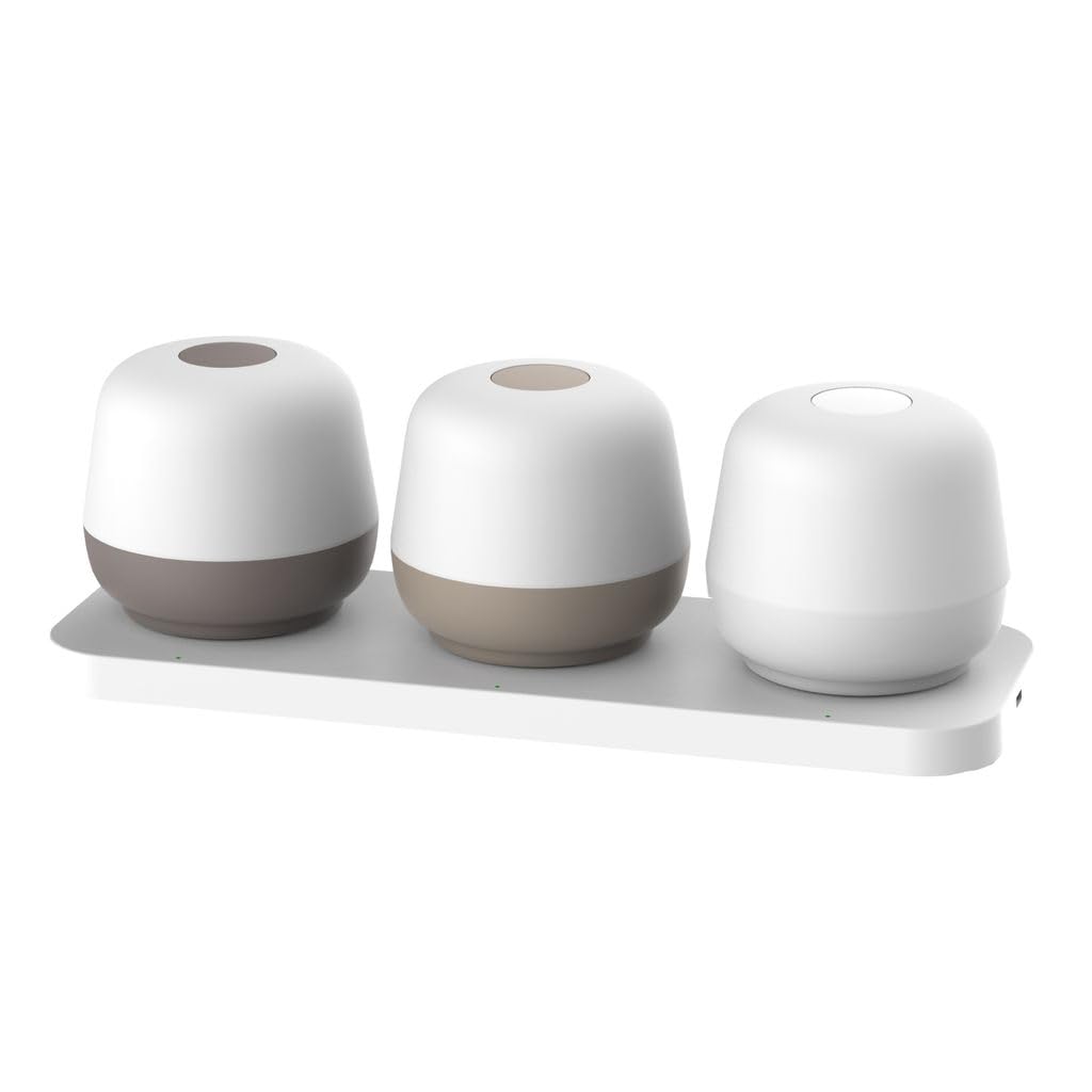 Newhouse Lighting Cocoon, Natural 2700K Dimmable Cordless USB-C Rechargeable Table Lamp 3-Pack NHTL-CN-NTRL, Cordless Desk Lamp 
