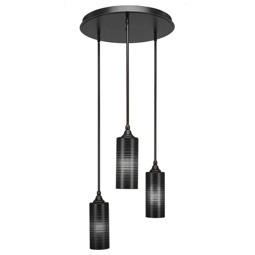 Empire 3 Light Cluster Pendalier In Dark Granite (2183-Dg-4099)