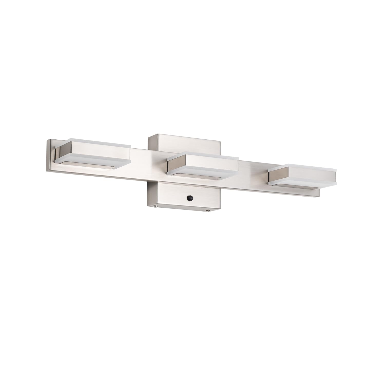 mirrea 3-Light Brushed Nickel Vanity Light Fixture, CCT Adjustable LED, Model 6013-3