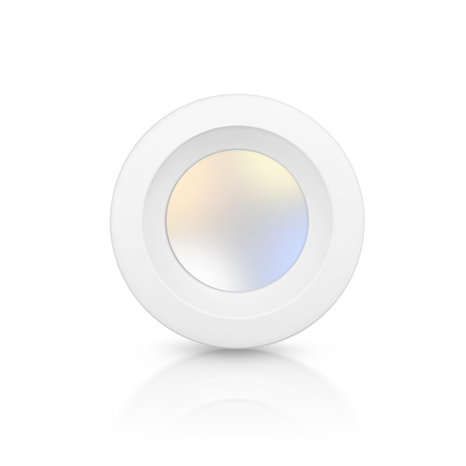 ECOELER 4inch 5CCT Retrofit LED Recessed Lighting, 2700K/3000K/4000K/5000K/6000K Selectable, Dimmable Can Lights, Smooth Trim, 1