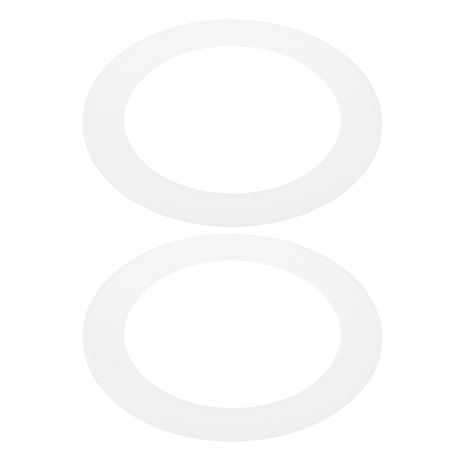 PATIKIL 3.8 ID 5.2 OD Plastic Trim Ring, 2 Pcs Ceiling Light Goof Rings Matte Circular Light Cover Lighting Fixture for Ceiling 