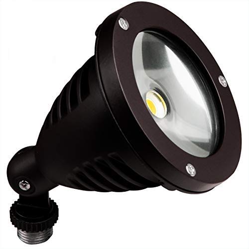Topele 1100Lm Led Landscape Lights, 12W Waterproof Spotlight For Garden, Brown, Etl Listed