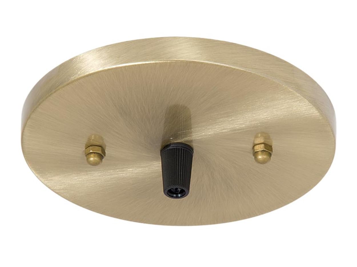 B&P Lamp Modern Shallow Steel Canopy Kit 5 1/4 Inch Antique Brass Model 11783A