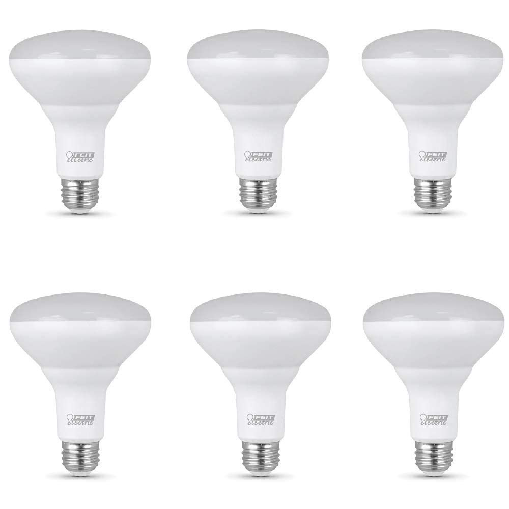 Feit Electric LED BR30 Light Bulbs, Dimmable, 650 Lumens, 2700K Soft White, 6 Count, E26 Base, Model BR30/DM/10