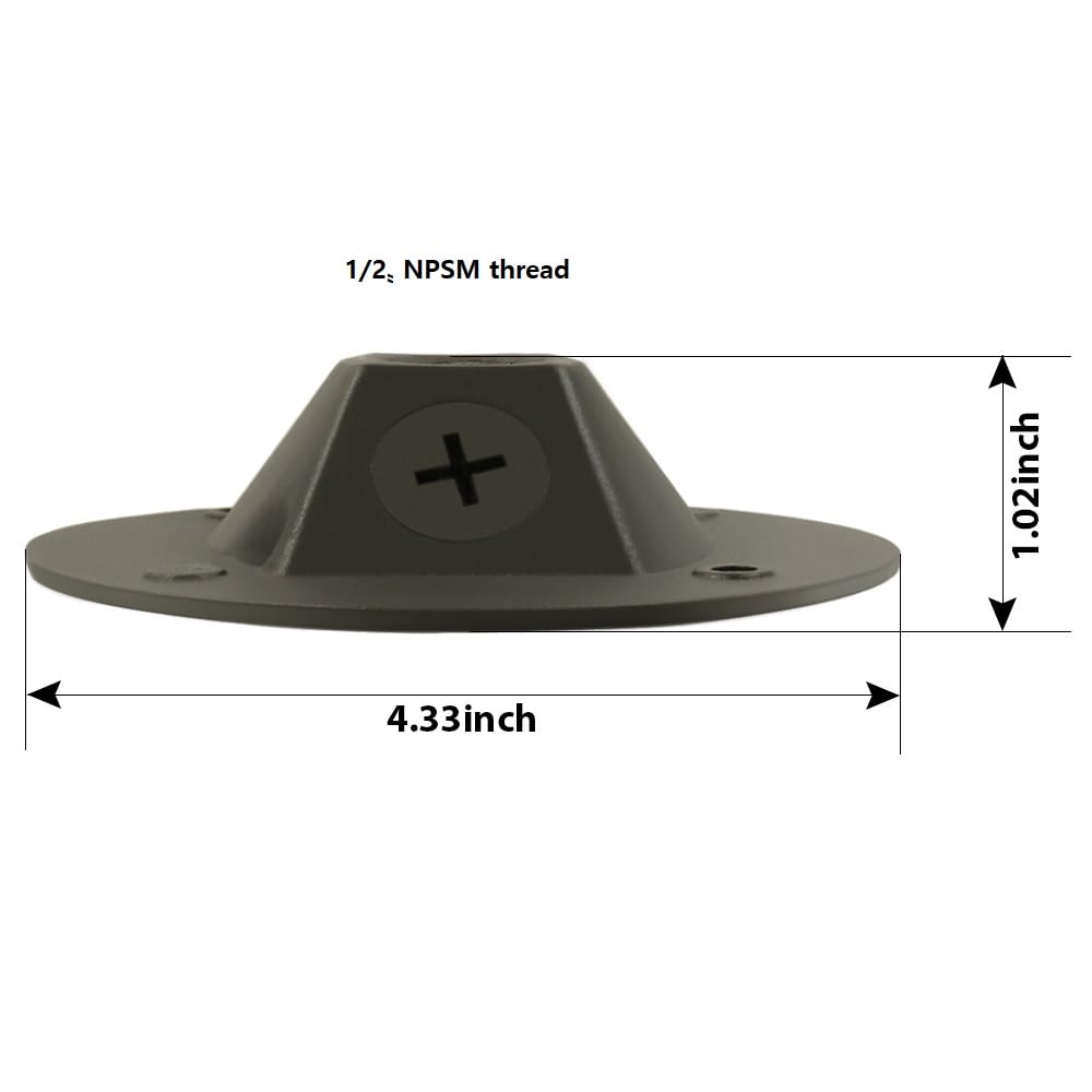 LEONLITE Landscape Surface Mount Bracket, UL-Listed Metal, Bronze Finish, Model DBACC-LSL, 5 Years Warranty