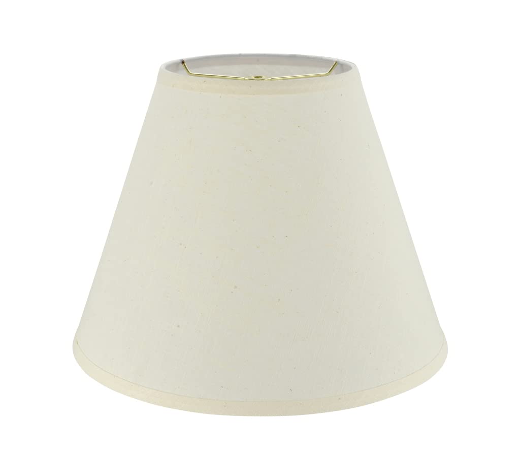 Aspen Creative 32287A, Transitional Hardback Empire Shaped Spider Construction Lamp Shade In Beige, 14&quot; Wide (7&quot; X 14&quot; X 11&quot;)