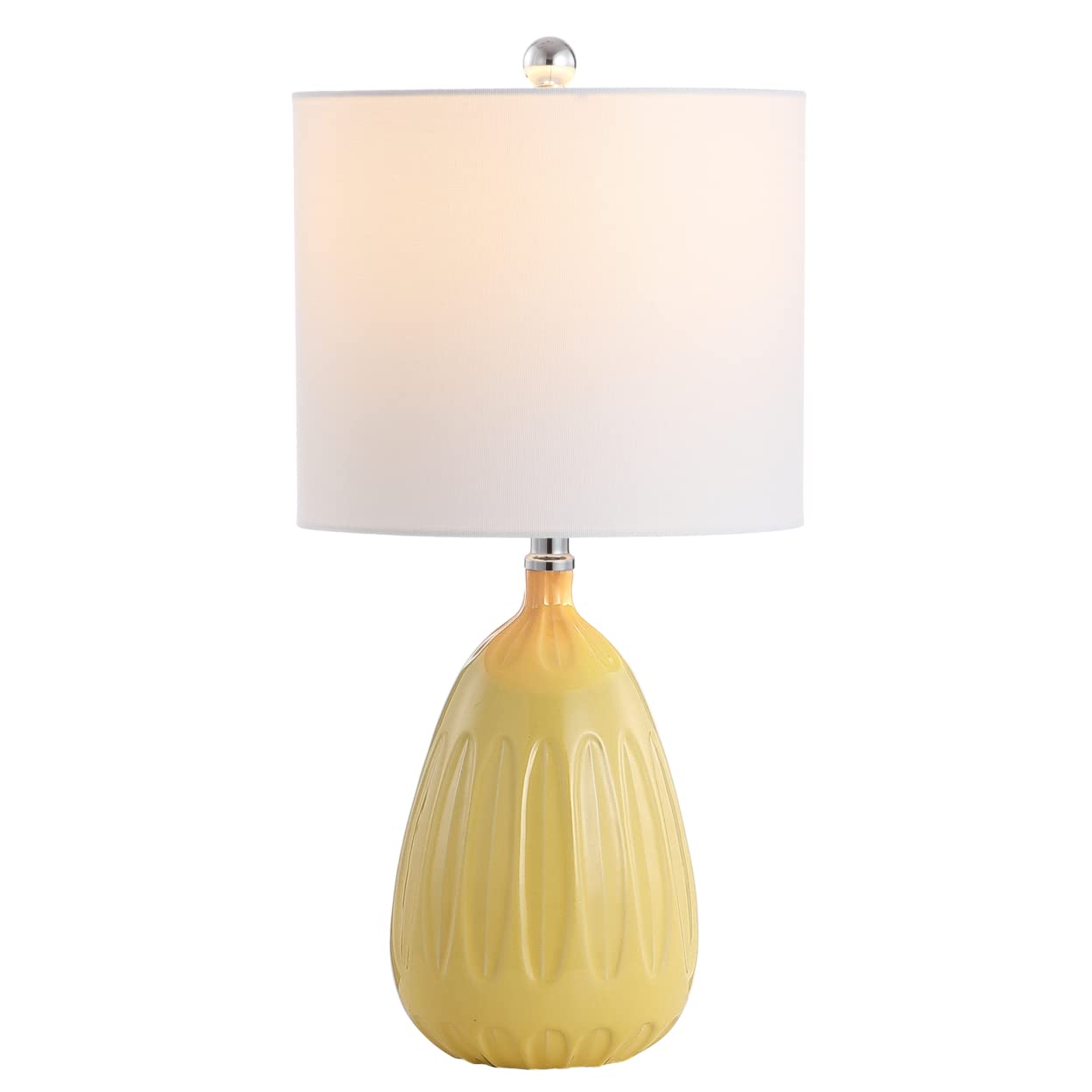 SAFAVIEH Lighting Collection Linnett Yellow 20-inch Bedroom Living Room Home Office Desk Nightstand Table Lamp (LED Bulb Include