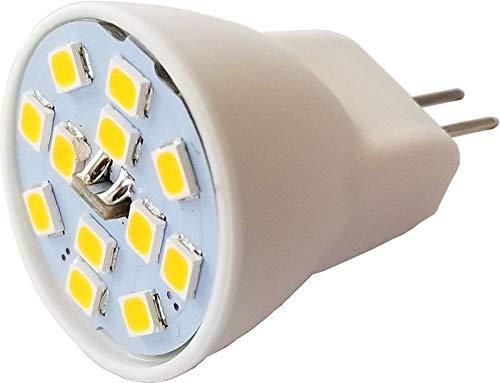 illuminous LED Accent Lamp Bulb, 1.5W, 12V MR8 GU4.0, Aluminum/Plastic, Blue, Model EV-LED-MR8-ALBlue,
