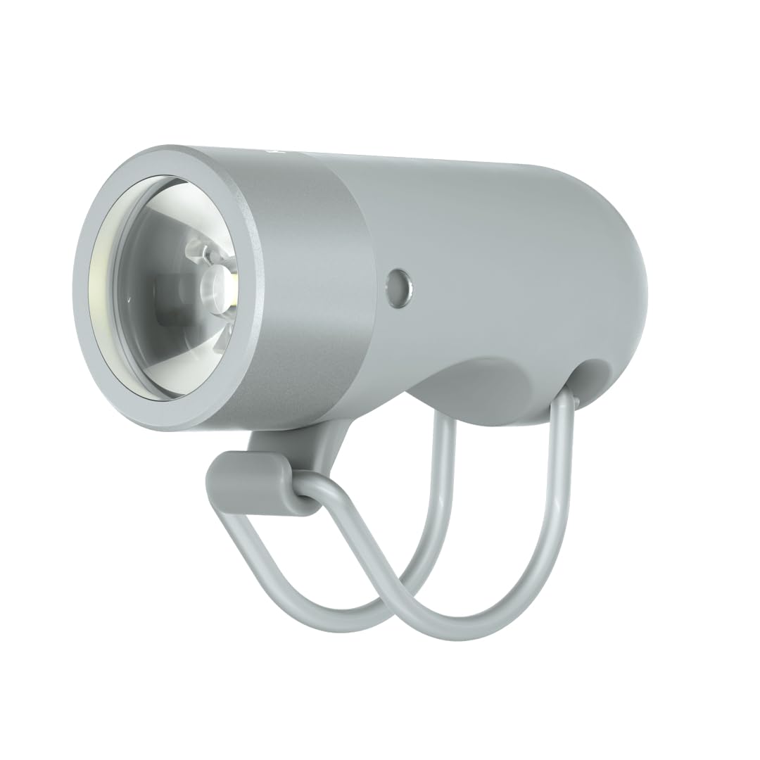 KNOG Plug USB Rechargeable Bike Light - 250 Lumen, IP67 Waterproof, 5 Modes, Grey, One Size, Model KNG0012247