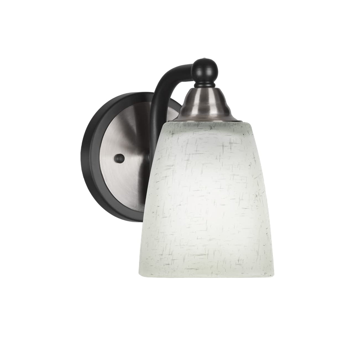 Toltec Lighting Paramount 1 Light Wall Sconce In Matte Black & Brushed Nickel (3421-Mbbn-460)