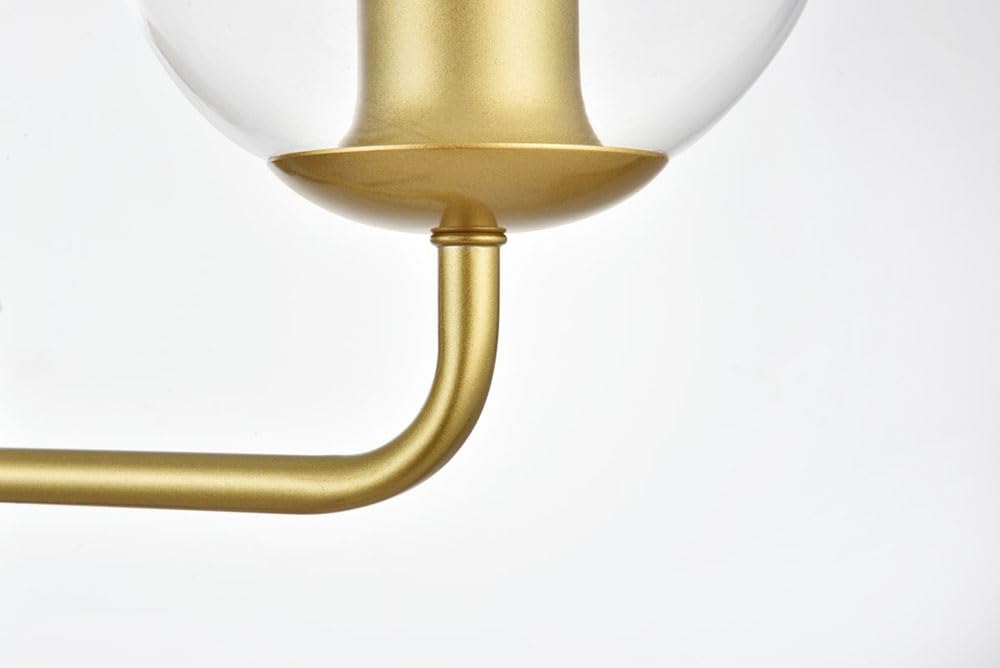 Living District Genesis 4-Light Iron & Glass Bath Sconce in Black/Clear