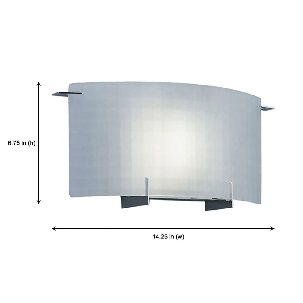 Designers Fountain Moderne 1-Light Bathroom Wall Sconce, 14.25in W, Silver, Metal, Model 6040-CH