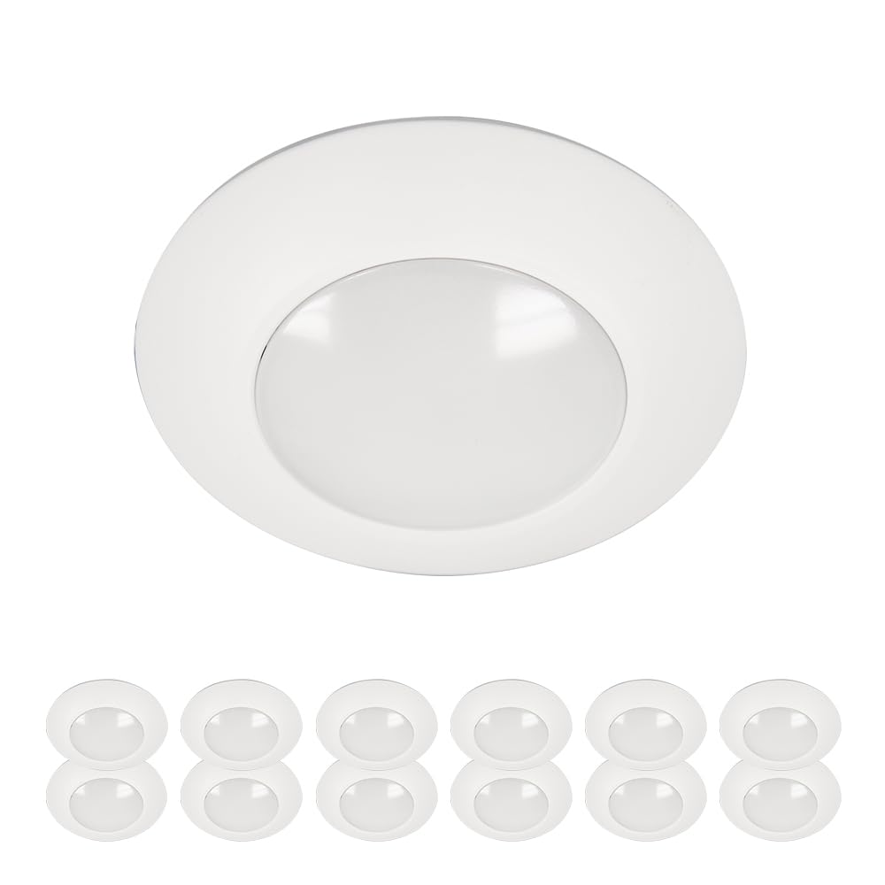 HALO HLCE 4 inch Integrated LED Recessed Disk Light, 3000K, 700 Lumens, 90 CRI, Title 20 California Compliant, 12-Pack
