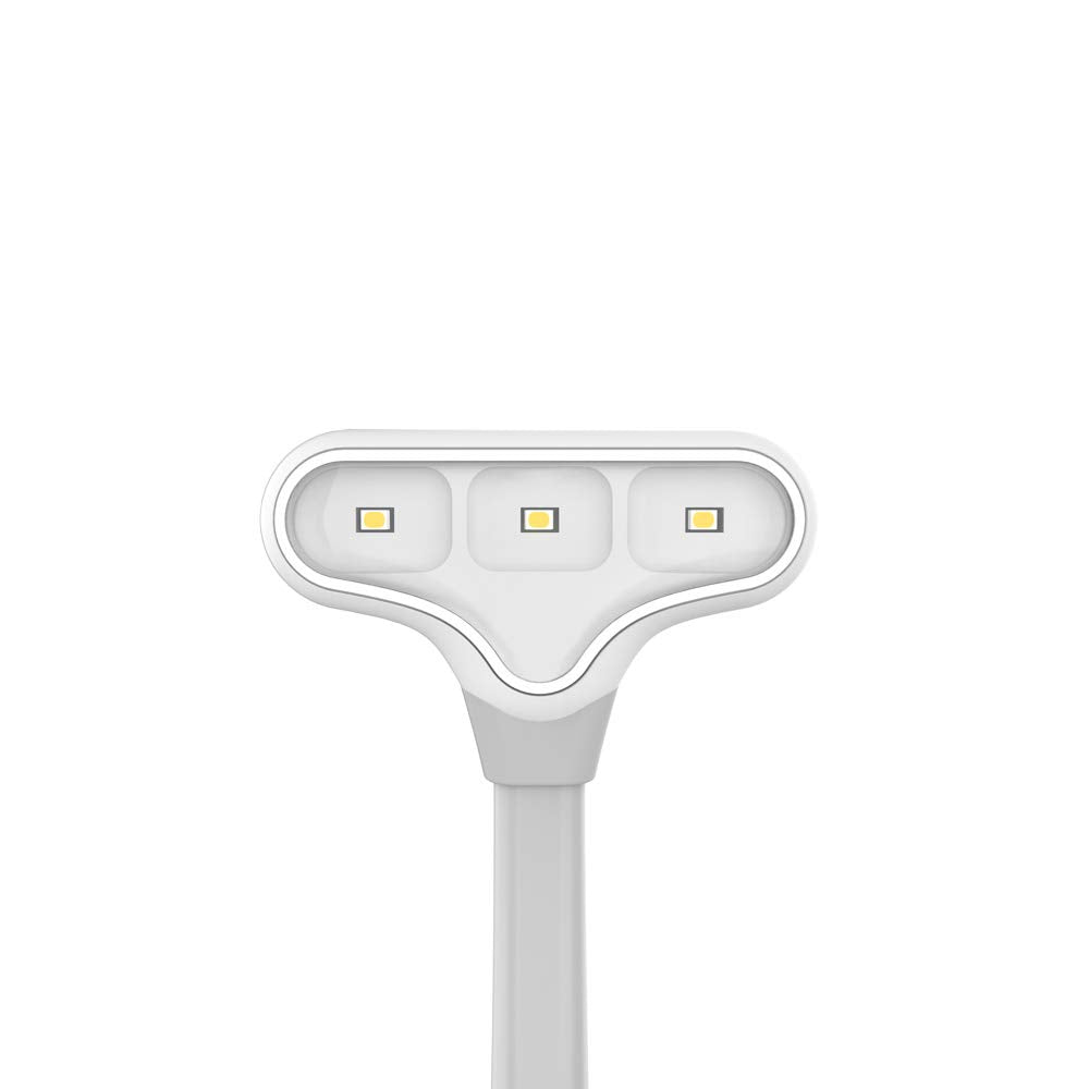 Mighty Bright NuFlex Rechargeable Book Light - 35 Lumens, 3 Brightness Levels, 24-Hour Battery Life, Flexible, White, Model 47837