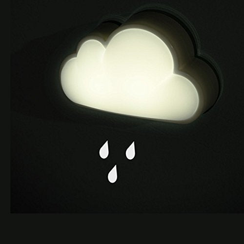 Lovenite Cloud Light Sensor Night Light For Baby Nursery Child,Intelligent Led Wall Lamp Plug In For Bedside Bedroom Hallway (Wh