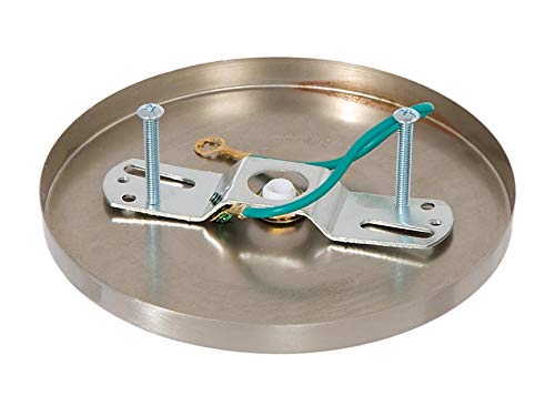 B&P Lamp Modern Shallow Steel Canopy Kit, Satin Nickel, Model 11783SN