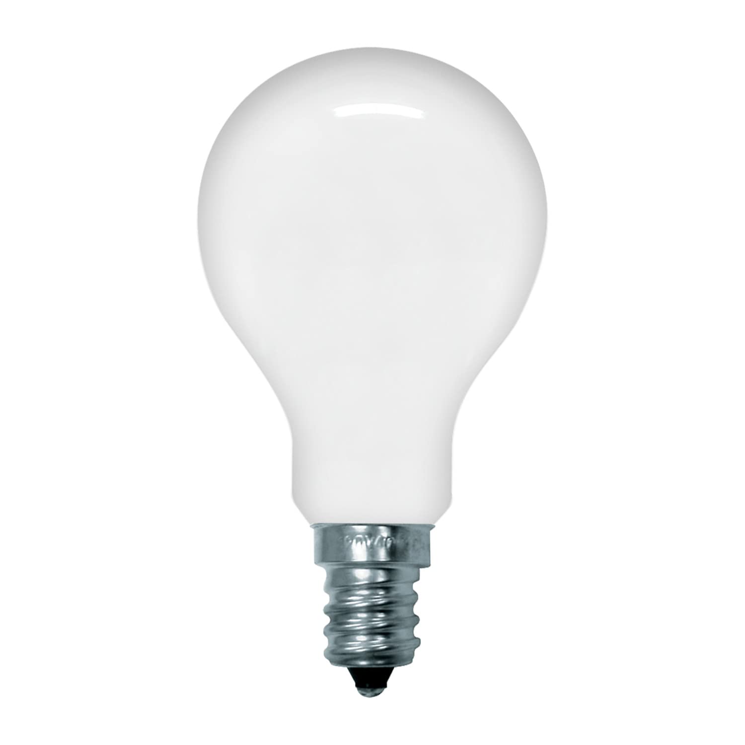 GE A15 Ceiling Fan Light Bulb, Soft White 40W, Candelabra Base, 2-Pack, Glass