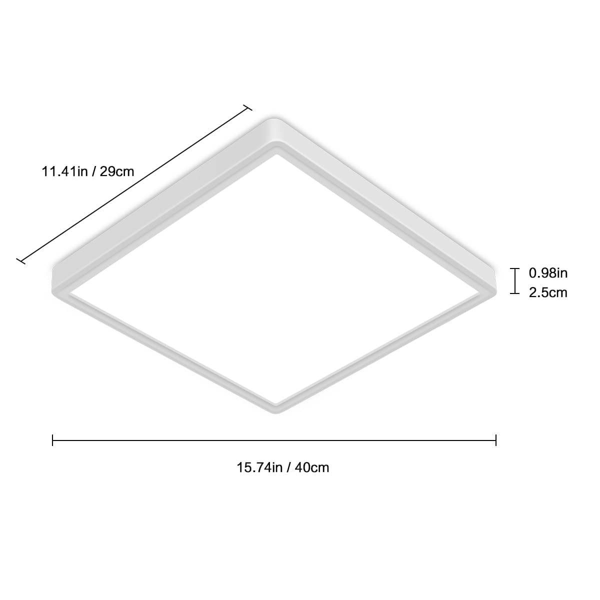 Tealight 12 Inch Dimmable Led Flush Mount Ceiling Light With Remote, 24W Full Cct Brightness Adjustable Square Led Ceiling Lamp,