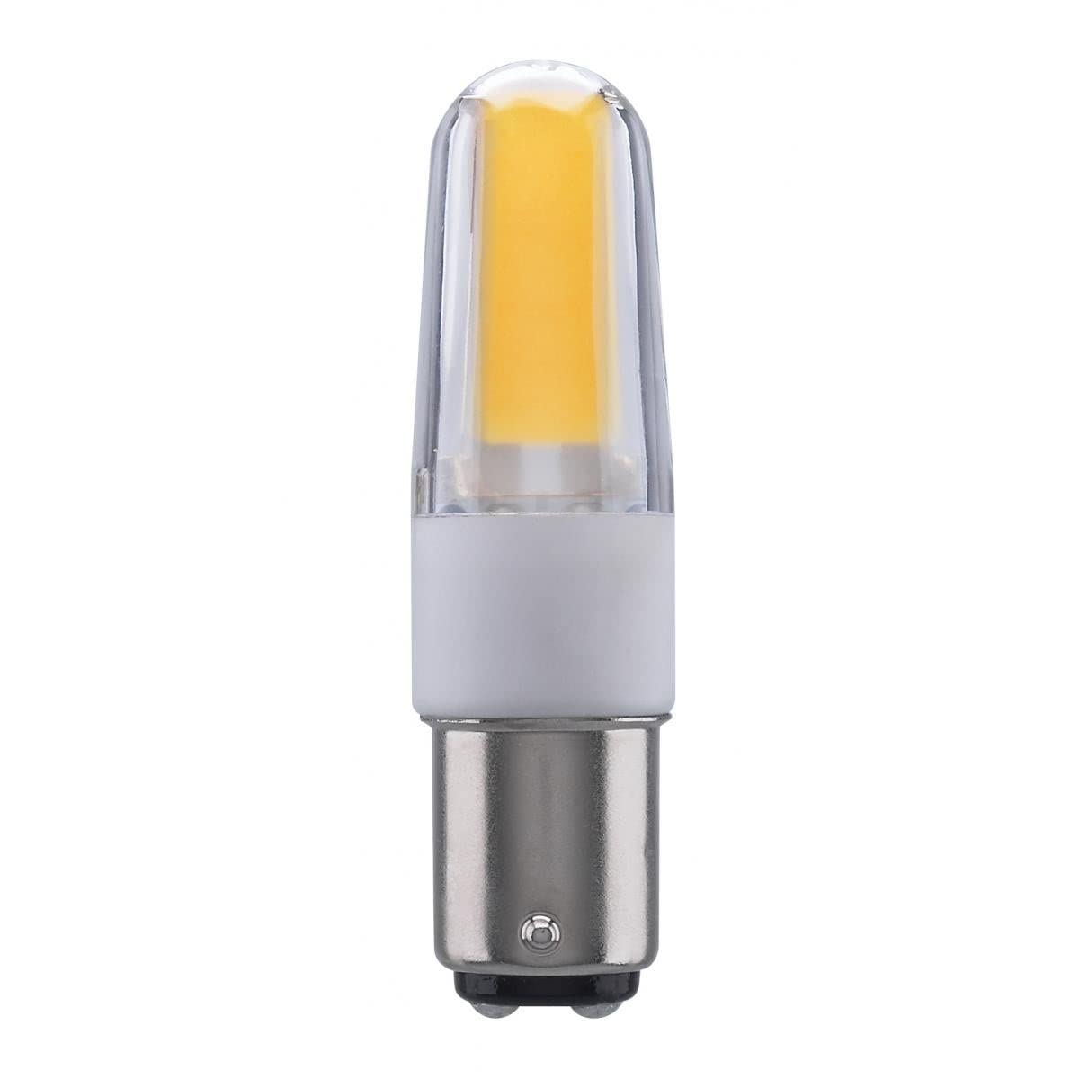 Satco LED Bulb S11214, 4 Watt, 3000K, Clear, Double Contact Bayonet Base, 120-130 Volt, 1 Pack