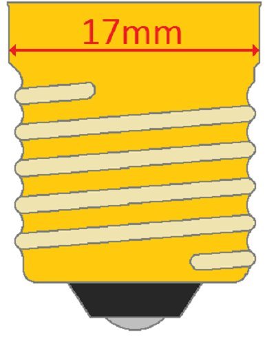 Cec Industries #40S-11 N If 120V (Frosted) Bulbs, 120 V, 40 W, E17 Base, S-11 Shape (3-Pack)