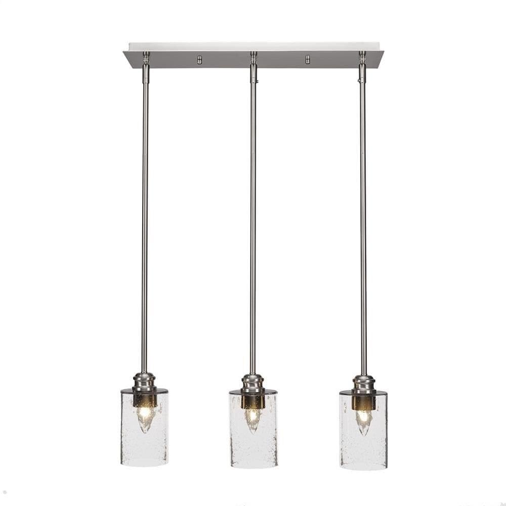 Edge 3 Light Linear Pendalier In Brushed Nickel (1153-Bn-300)
