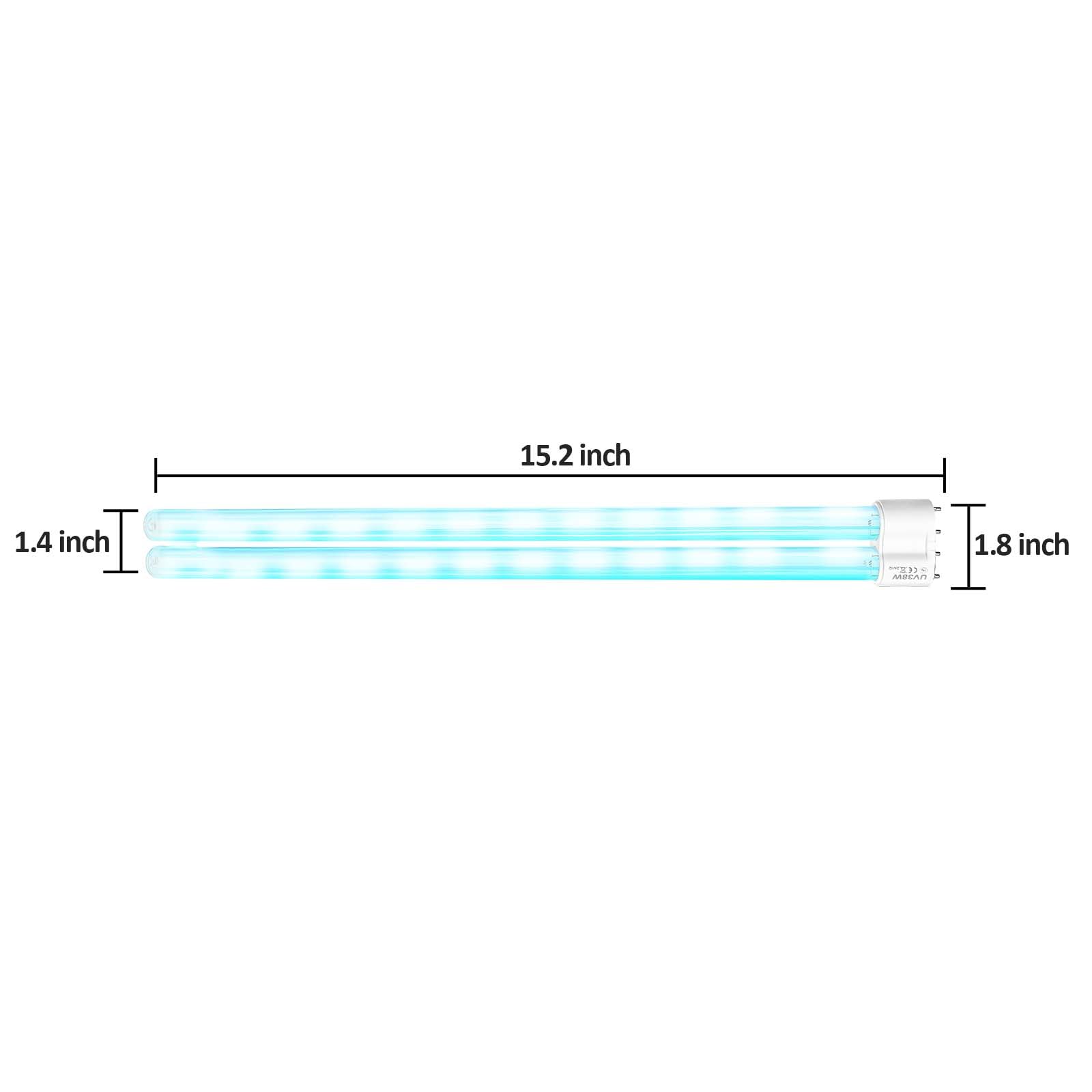 Uv Light Sanitizer Replacement Light Bulb With Ozone,38W Uv Light Bulb,Uvc Home Disinfection Device Light Bulb,1 Count