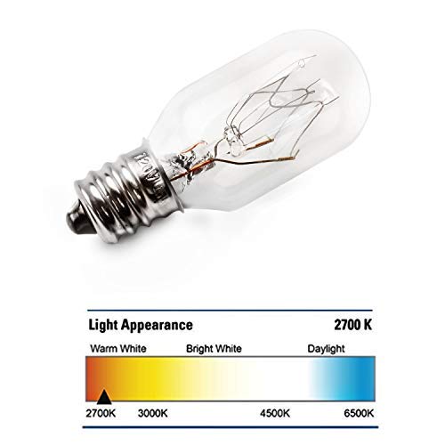 6 Pack Salt Lamp Bulbs,Replacement 15 Watt E12 Socket Incandescent Bulbs for Himalayan Salt Rock Lamps and Plug in Night Lights