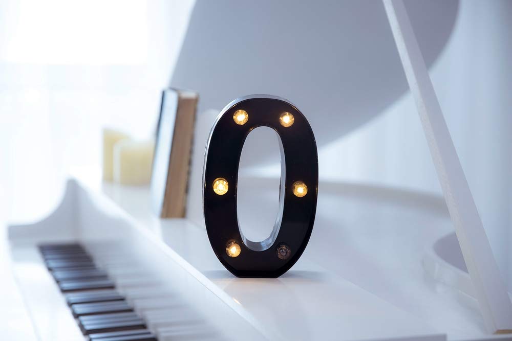 Foaky Black Light Up Numbers,Black And Gold Party Decorations,Marquee Numbers,Black Room Decor,Black And Gold Party Decorations Night Light Wedding Birthday Party Lamp Home Bar Decoration