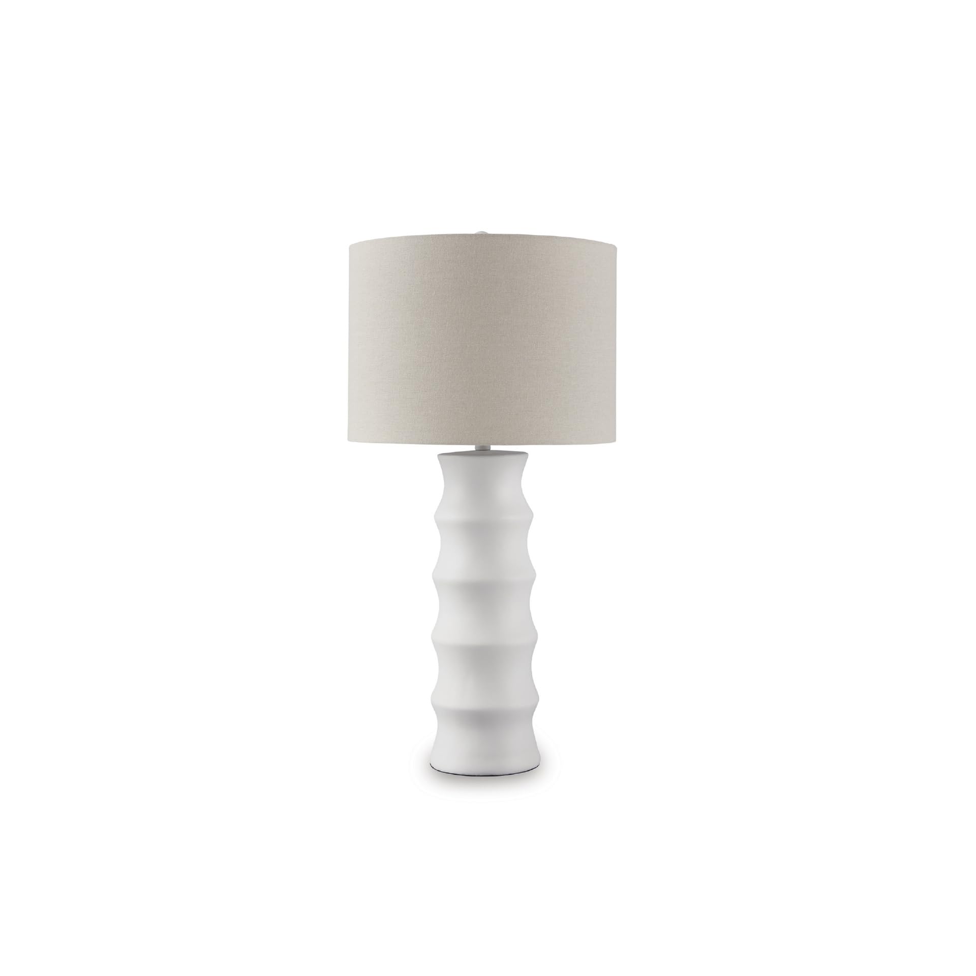 Signature Design by Ashley Veraleigh Transitional Polyresin Table Lamp with 3-Way Switch, White