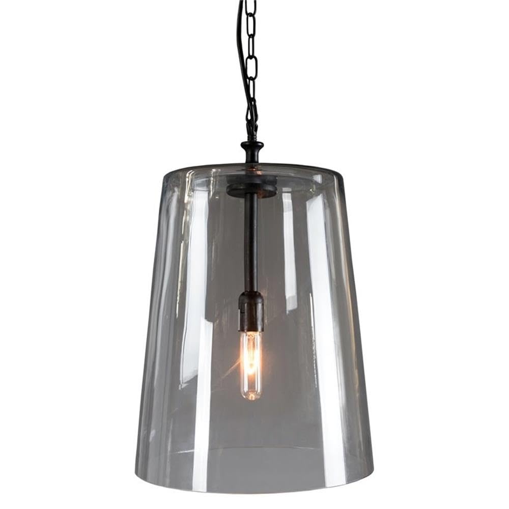Kosas Home Jolee 1-Light Single Steel Metal Pendant in Matte Black