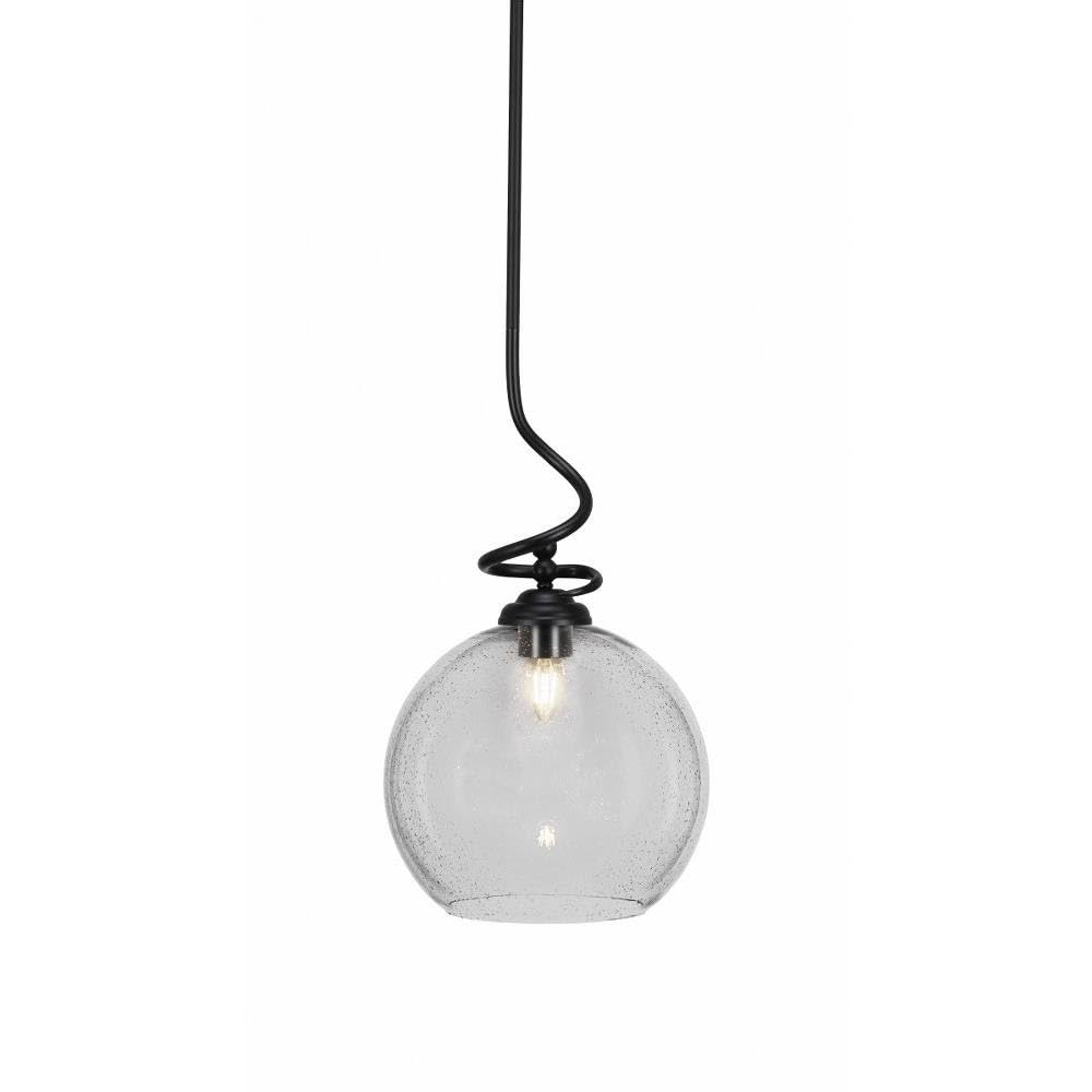 Toltec Lighting Capri 1 Light Pendant in Matte Black (900-MB-4370)