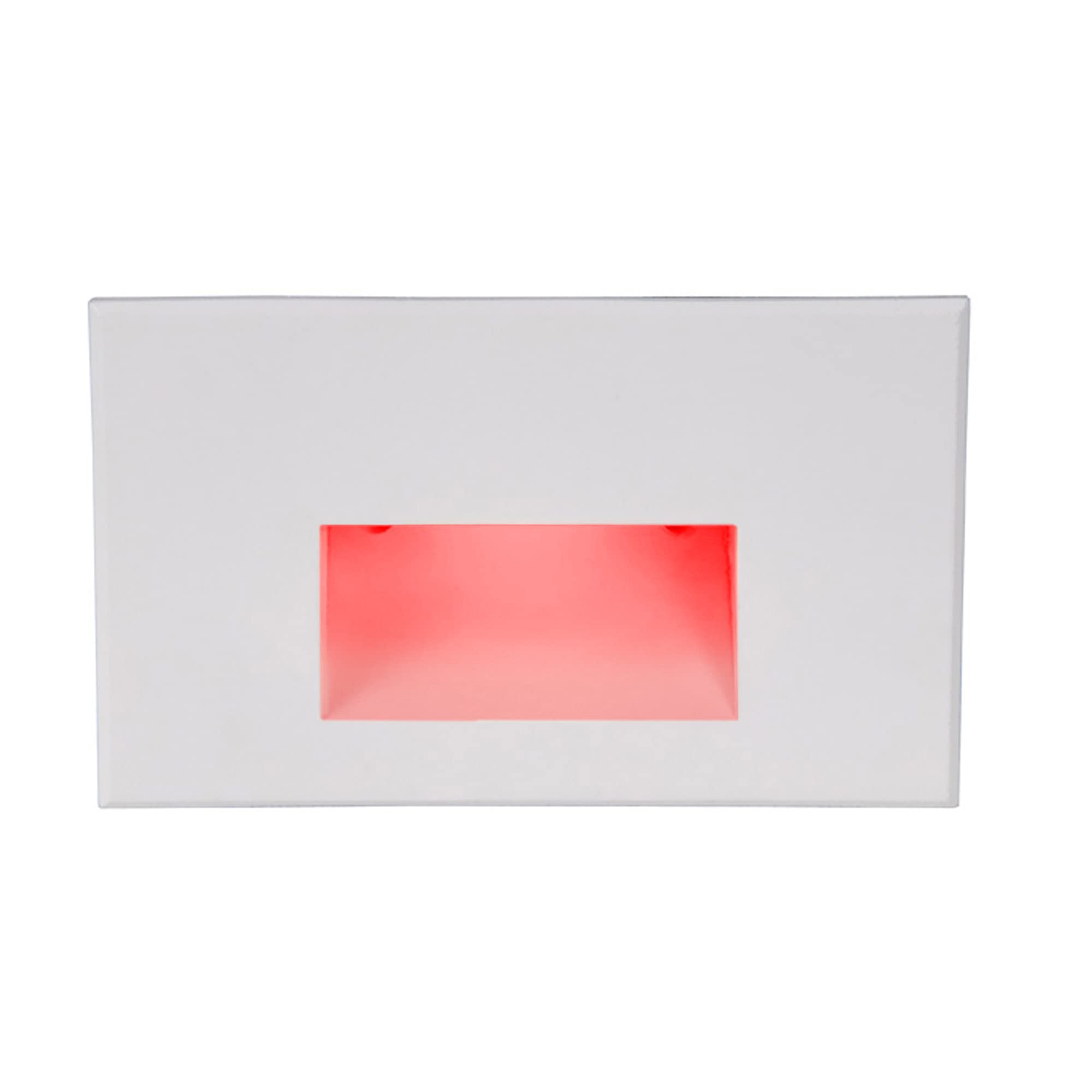 WAC Landscape Lighting, LEDme 120V LED Horizontal Indoor and Outdoor Step and Wall Light Red in White