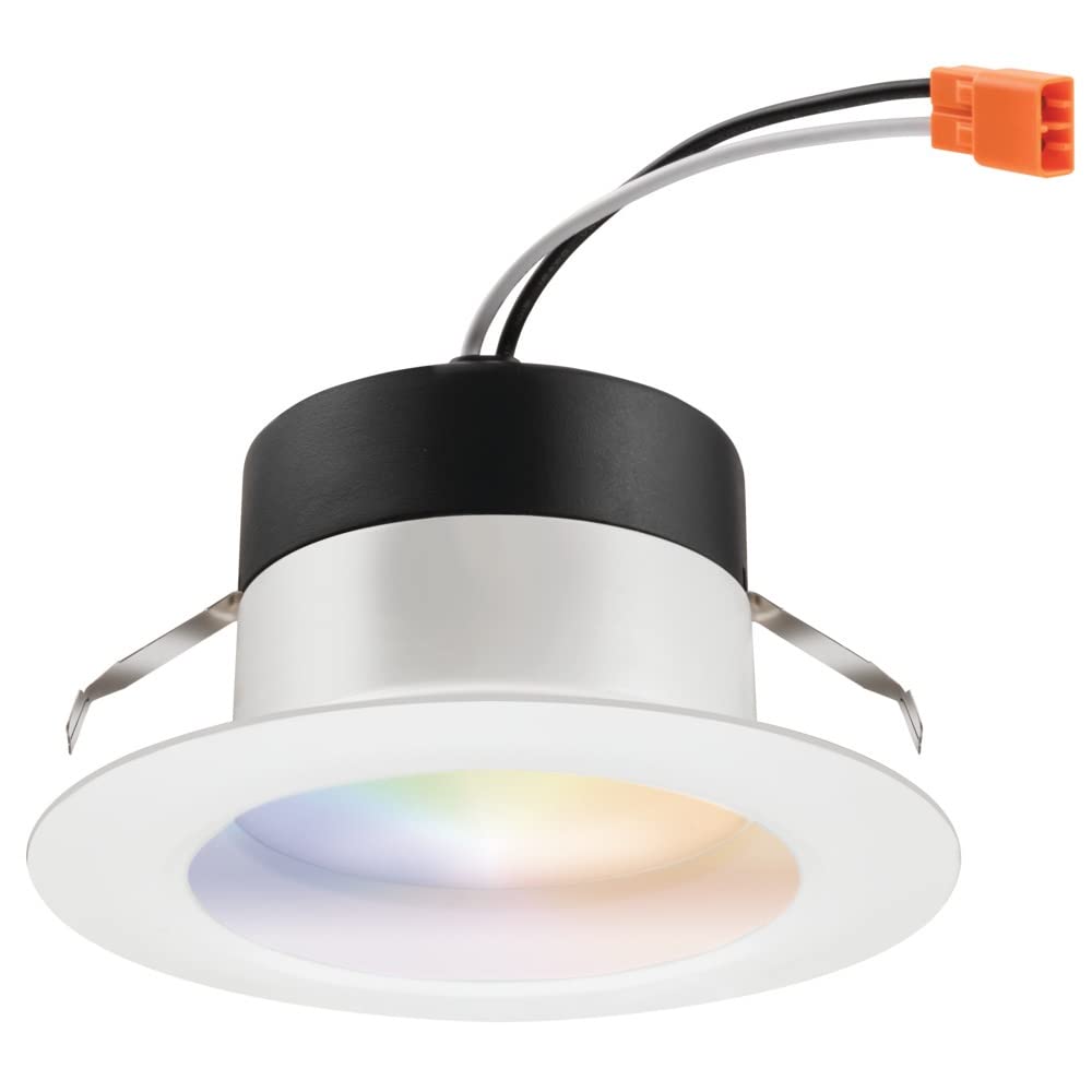 Juno RB4SC RGBW 4-Inch Smart Downlight, Switchable LED, Matte White, RGBW Color