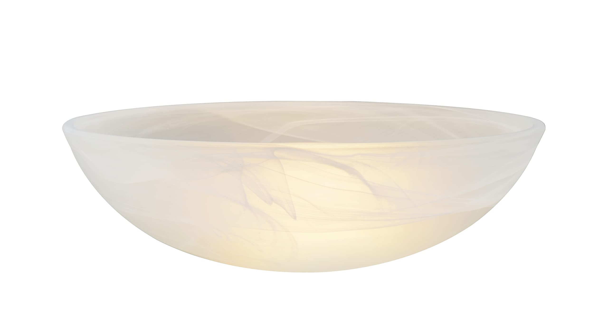 Aspen Creative 23099-11 Alabaster Contemporary Replacement Glass Shade For Medium Base Socket Torchiere Lamp, Swag Lamp,Pendant,1 Light Wall Sconce & Island Fixture. 11-5/8" Diameter X 3-5/8" Height