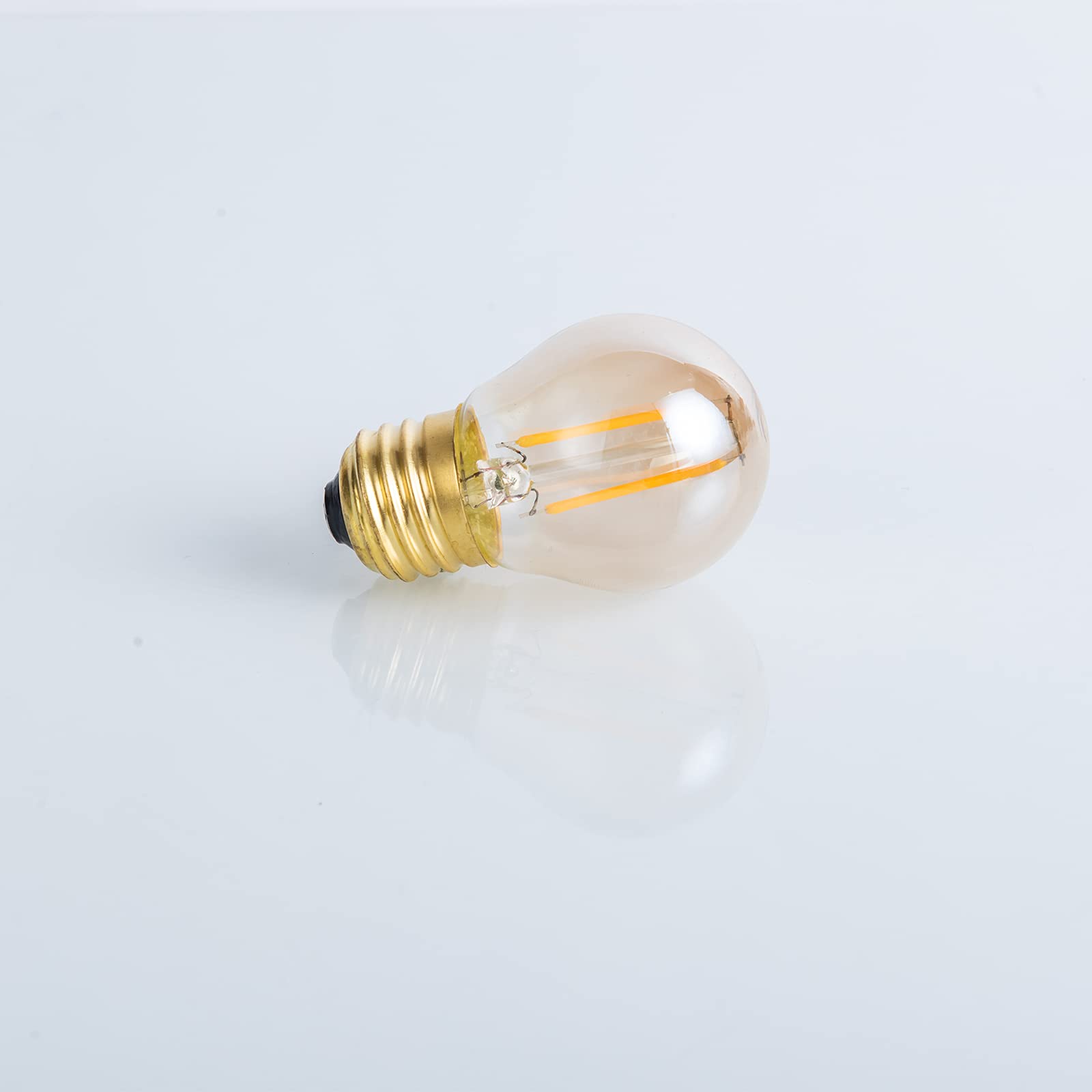 Beonllay Vintage Amber Light Bulbs 25 Watt Equivalent Dimmable E26 Led Bulb 2500K Warm Light, 2W Led Globe Edison Decorative Lig