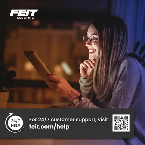 Feit Electric Om60/Rgbw/Ca/Ag Smart Wifi Color Changing And Dimmable  Alexa Or Google Assistant  No Hub Required A19 Led Light Bulb  60W