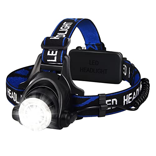 Wegics Headlamp,High Lumen Usb Rechargeable Led Headlamps,Zoomable Lightweight 3 Modes Head Lamp,Adjustable Ipx4 Waterproof Head