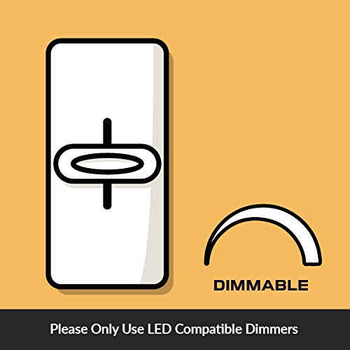 Simba Lighting LED Edison Vintage G25 Light Bulbs, 6W Dimmable, 4000K Natural White, 6 Pack, Medium E26 Base, Glass