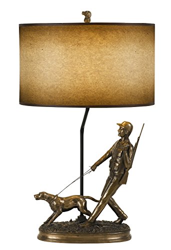 Cal 150W Hunter Resin Table Lamp, Cast Bronze, 18 x 12 x 30.5 inches, Model BO-2660TB