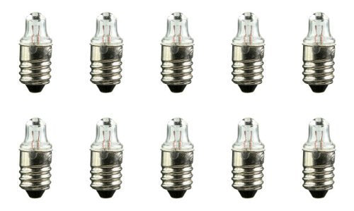 CEC Industries E10 Mini Screw, Model 222, Plastic, 2.25V, 0.25A, 10 Count Pack