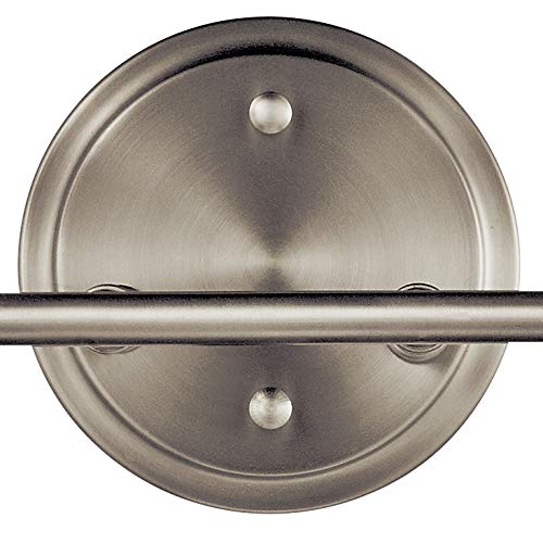 Kichler Winslow 2-Light Vanity Light, Brushed Nickel, Clear Seeded Glass, 12.75in W x 9.25in H, Model 45885NI
