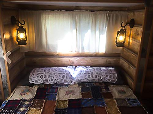 Muskoka Black Rustic Wall Sconce Lantern - Farmhouse Light Fixture For Bedroom & Kitchen