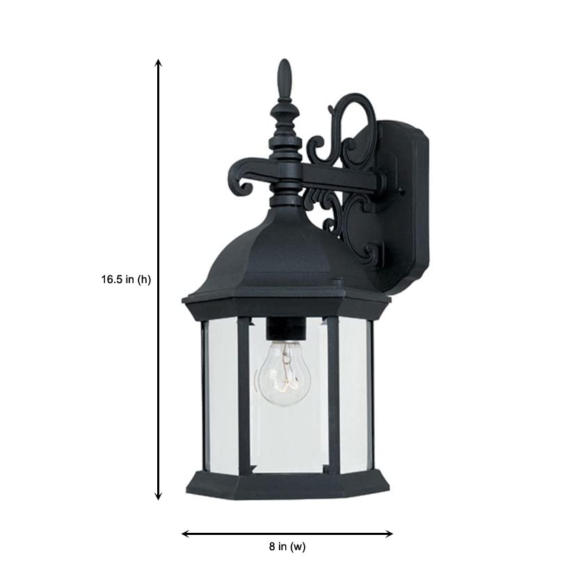Designers Fountain 2971-Bk Devonshire Wall Lanterns, Black