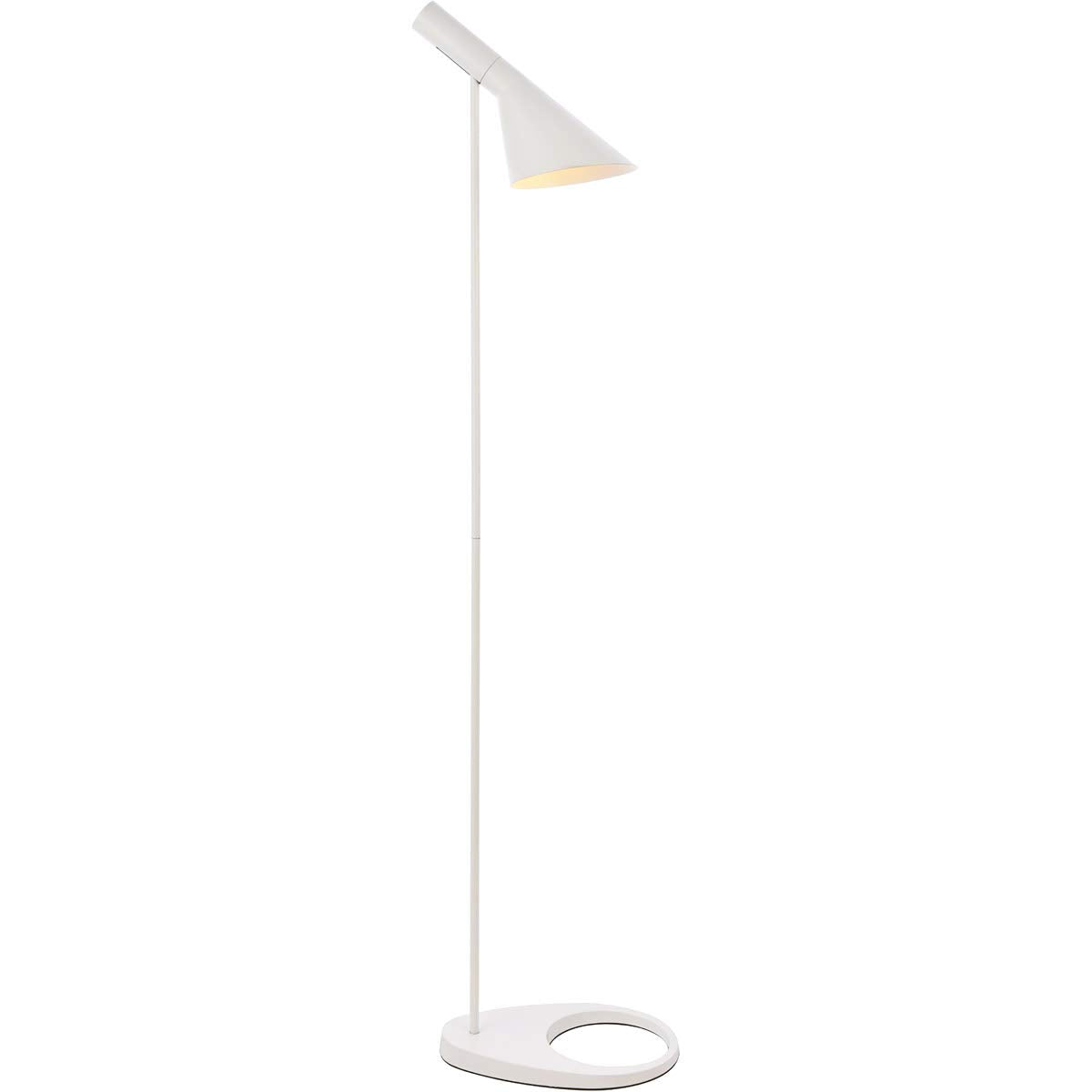 Living District Juniper 1-Light Modern Metal Floor Lamp In White