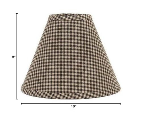 Home Collection By Raghu Newbury Gingham Black Lampshade, 10''