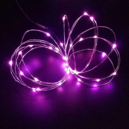 Everfit Lighting 10Ft Purple Battery Operated Mini Led Fairy Lights, 30 Count With Timer
